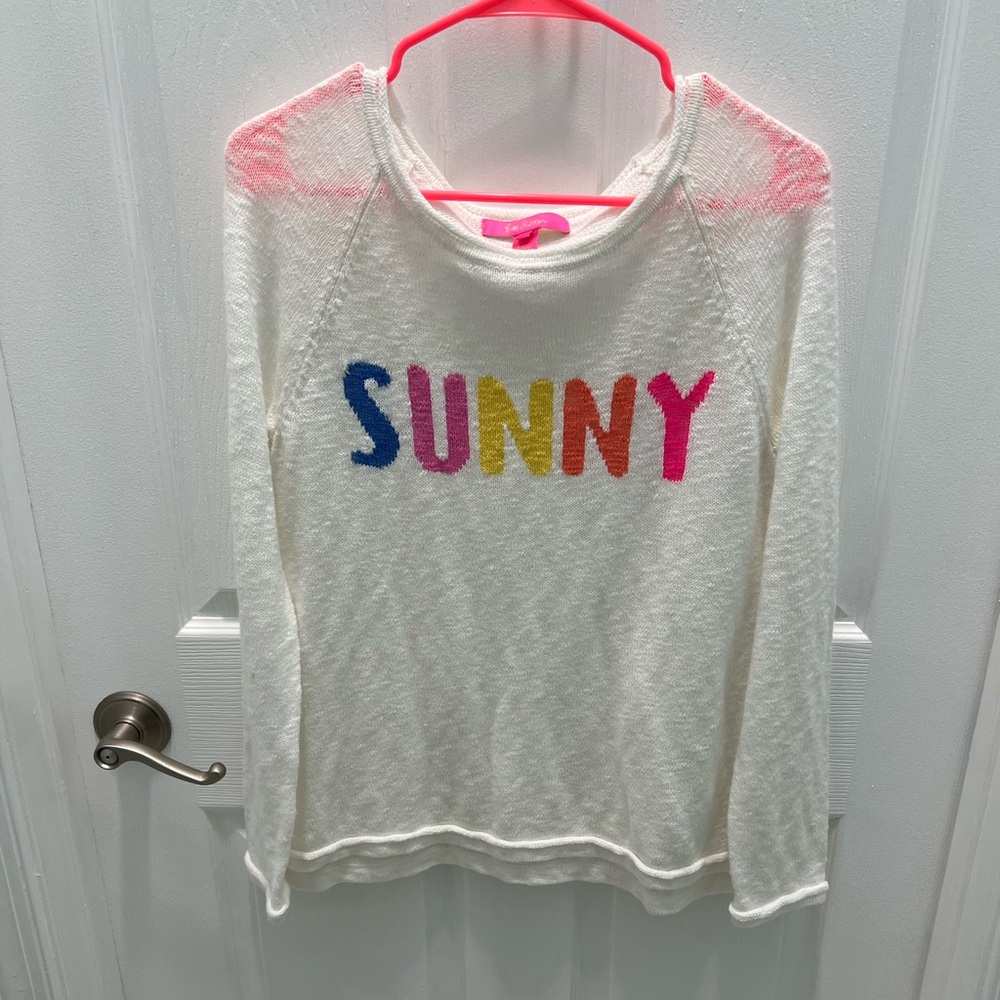 Lilly Pulitzer Danette Sweater Style # 006312. Color Resort Whitē. Size M.